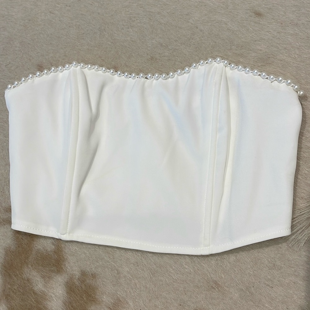 princess polly pearl bustier crop top